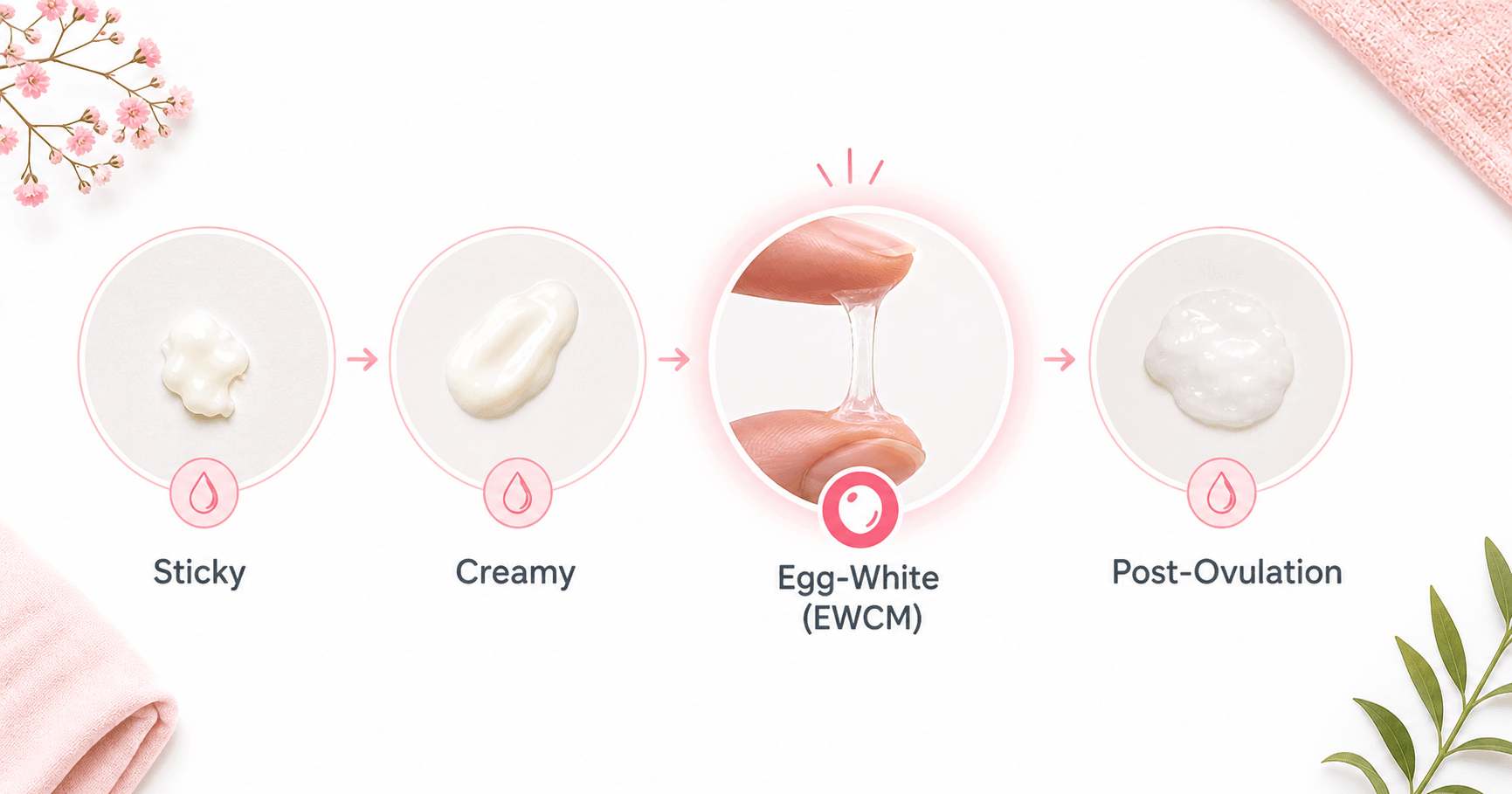 What does ovulation discharge look like — cervical mucus guide